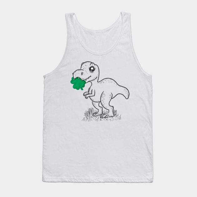 Shamrock dino st patricks day Tank Top by Xatutik-Art